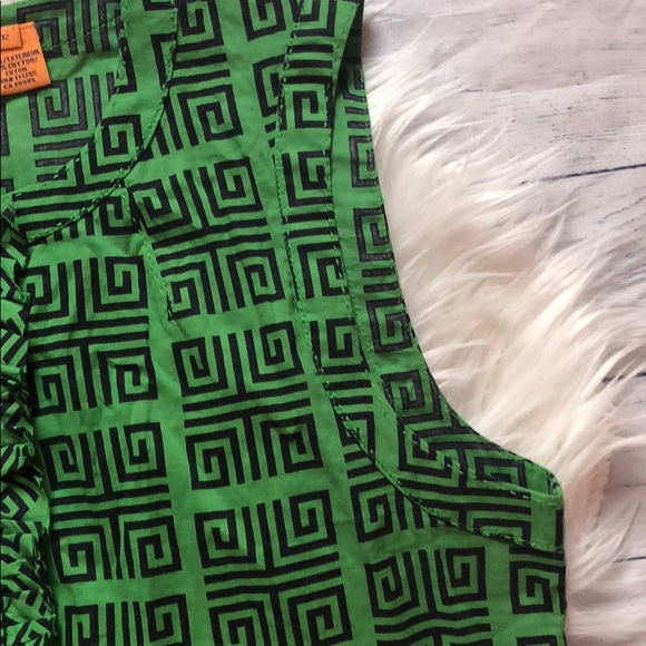 Tory Burch Ruffle Geometric Pattern Sleeveless Top - Picture 4 of 6